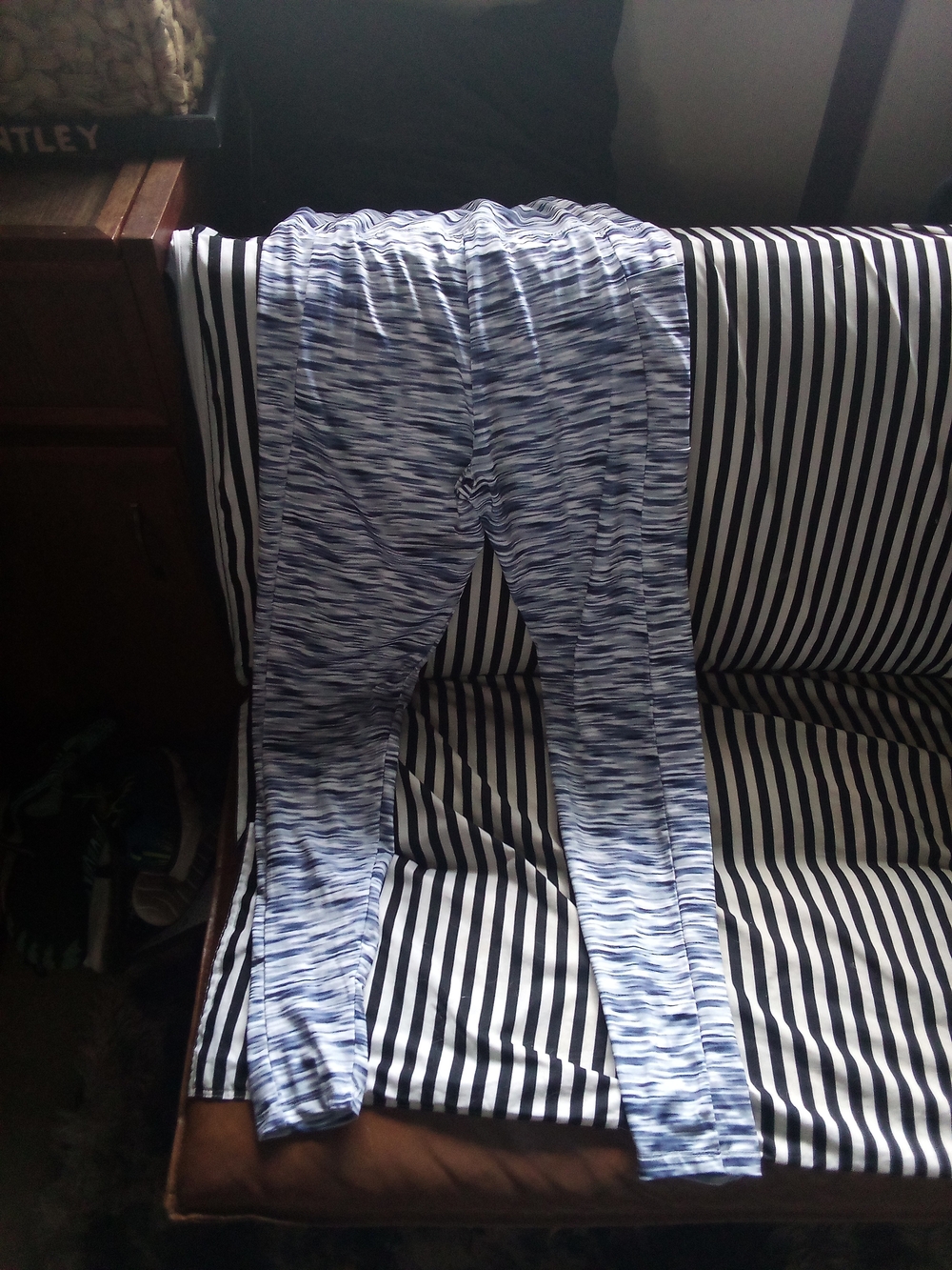 Blue & White Space-Dye Leggings